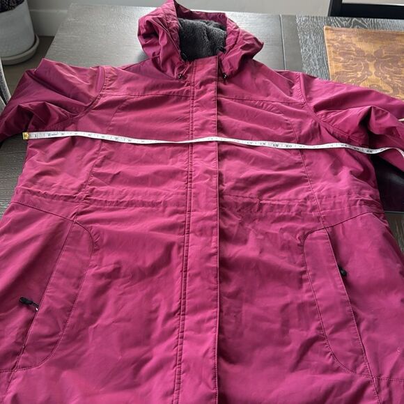L.L.Bean Women’s Size 1X Regular Deep Magenta Hooded Zipper Up Casual Jacket EUC - Picture 8 of 16